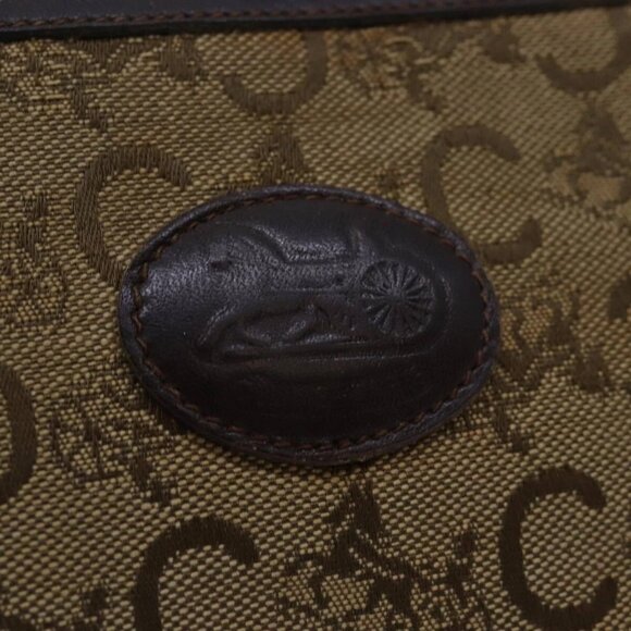 CELINE C Macadam Canvas Clutch Bag Beige Auth - Picture 7 of 16